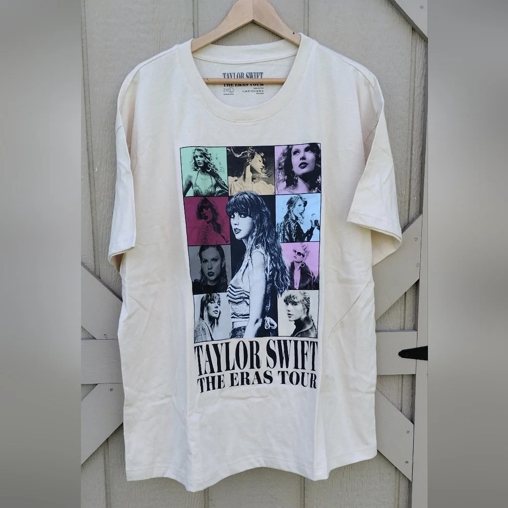Taylor Swift Beige/Cream T Shirt Official Merchandise from Eras Tour 2XL NWOT